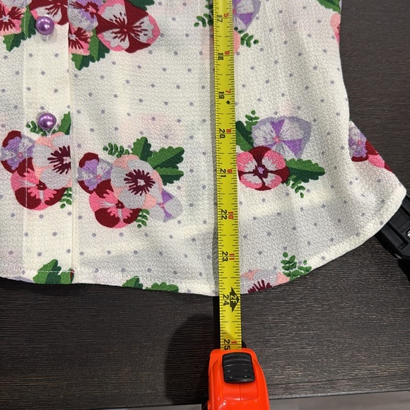 NWT Collectif London Tura Pansy Floral Blouse Top Size XL UK 16 US 12 - Picture 11 of 12